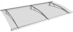 Schulte Dveřní vchodová stříška Polymer Lightline L čiré plexi 200 cm Nerez