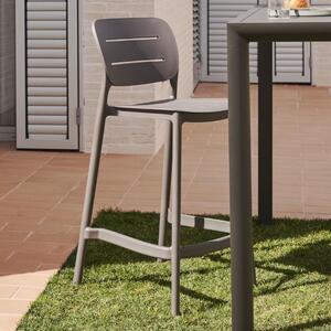 Šedá plastová zahradní barová židle Kave Home Morella 65 cm
