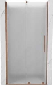 Mexen Velar, posuvné sprchové dveře do otvoru 90 cm, 8mm sklo námraza, měděná matná, 871-090-000-31-65
