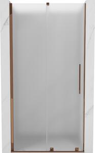Mexen Velar, posuvné sprchové dveře do otvoru 90 cm, 8mm sklo námraza, růžové zlato, 871-090-000-31-60