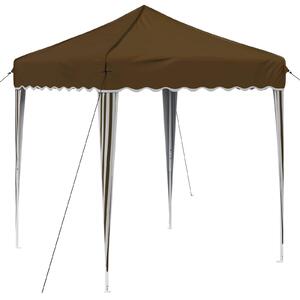 Párty stan s výsuvným stánkem 195 x 195 x 245 cm Taupe