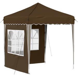 Párty stan s výsuvným stánkem 195 x 195 x 245 cm Taupe