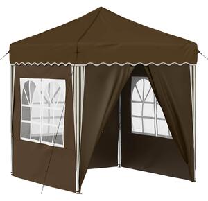 Párty stan s výsuvným stánkem 195 x 195 x 245 cm Taupe