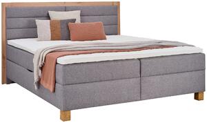 POSTEL BOXSPRING, 180/200 cm, šedá, dub artisan Carryhome - Postele s úložným prostorem