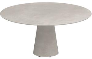 Royal Botania Betonový jídelní stůl Conix, Royal Botania, kulatý 160x75 cm, podnož beton cement grey, deska keramika pearl grey