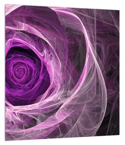 Moderní obraz fialové růže (30x30 cm)
