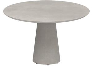 Royal Botania Betonový jídelní stůl Conix, Royal Botania, kulatý 120x75 cm, podnož beton, deska teak