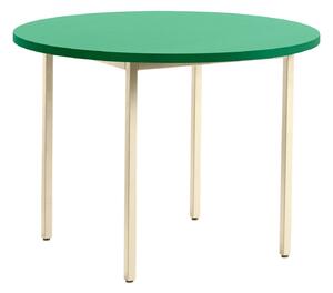 HAY Jídelní stůl Two-Colour Ø105, Ivory / Green Mint