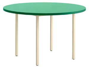 HAY Jídelní stůl Two-Colour Ø120, Ivory / Green Mint