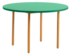 HAY Jídelní stůl Two-Colour Ø120, Ochre / Green Mint