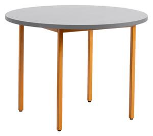 HAY Jídelní stůl Two-Colour Ø105, Ochre / Light Grey