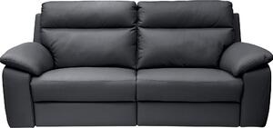 TŘÍMÍSTNÁ POHOVKA, tmavě modrá, pravá kůže Celina Home - Pohovky