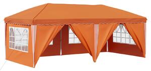 Párty stan s výsuvným stánkem 575 x 288 x 245 cm Oranžová