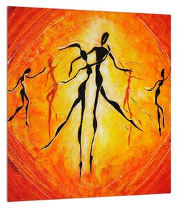Orientální obraz tančících osob (30x30 cm)