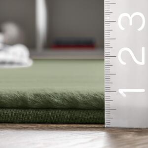 Tutumi Rabbit, hedvábný vysoký koberec 170x120cm, olivová, SHG-09624