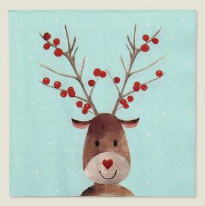 Vánoční ubrousky Reindeer Dots 20 szt