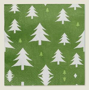 Vánoční ubrousky Green Trees I 20 szt