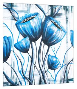 Obraz modrých makovic (30x30 cm)