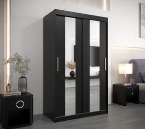 Šatní skříň Abi Po Barva korpusu: Černá, Rozměry: 250 cm, Dveře: Bílá