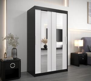 Šatní skříň Abi Po Barva korpusu: Bílá, Rozměry: 250 cm, Dveře: Černá