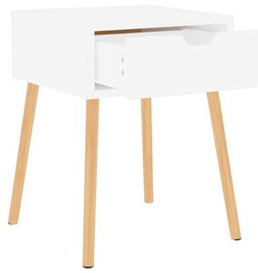 Noční stolek Bonhill - 40x40x56 cm | bílý s vysokým leskem