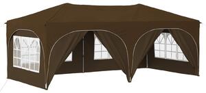 Párty stan s výsuvným stánkem 575 x 288 x 245 cm Taupe