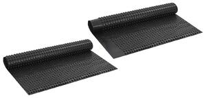 Rýhovaná odvodňovací deska 2 pcs Černá 1 x 20 m HDPE