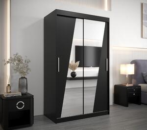 Šatní skříň Abi R0 Barva korpusu: Bílá, Rozměry: 250 cm, Dveře: Černá