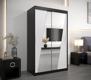 Šatní skříň Abi R0 Barva korpusu: Bílá, Rozměry: 250 cm, Dveře: Černá