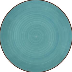 Lamart LT9082 keramický mělký talíř Happy, pr. 26,8 cm, modrá