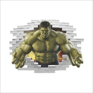 U Foťáka Samolepka na zeď 3D Hulk ve zdi 70x50cm