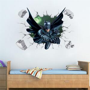 U Foťáka Samolepka na zeď 3D Batman ve zdi 70x50cm