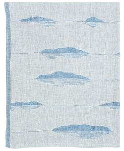 Lněný ručník Merellä, modrý, Rozměry 95x180 cm