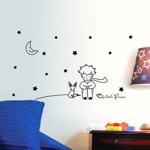 U Foťáka Samolepka na zeď Malý princ hvězdy a měsíc 42x96cm