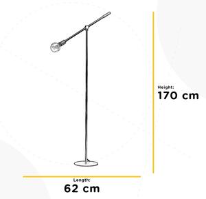 ONLI - Stojací lampa ASTE 1xE27/15W/230V černá/zlatá