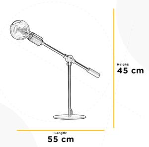 ONLI - Stolní lampa ASTE 1xE27/15W/230V 45 cm černá/zlatá