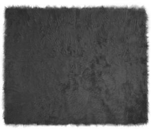 Koberec z umělé ovčí kožešiny TAFALLA Černá 200 x 280 cm