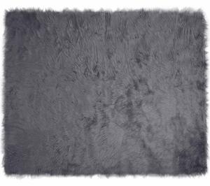 Koberec z umělé ovčí kožešiny TAFALLA Antracitová 200 x 280 cm