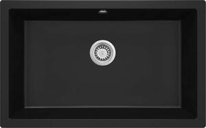 DEANTE - Corda černá - Granitový dřez pod desku - spodní montáž ZQA_N10D