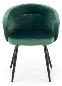 Jídelní židle Meta, zelená / černá