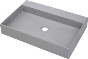 DEANTE - Correo šedá metalic - Granitové umyvadlo, na desku - 60x40 cm CQR_SU6S