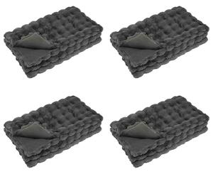 Protiskluzová deka z umělé králičí kožešiny Olite 4 pcs