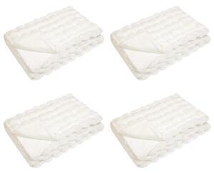 Protiskluzová deka z umělé králičí kožešiny Olite 4 pcs Bílá