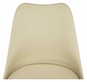 Tempo Kondela Plastová jídelní židle BALI 2 NEW, capuccino vanilková/buk