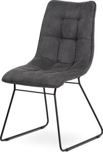 Autronic Jídelní židle DCH-414 GREY3, potah šedá látka v dekoru vintage kůže/kov