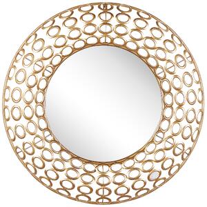 Nástěnné zrcadlo ⌀ 80 cm zlaté BOURDON