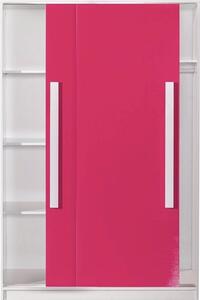 Casarredo Dětská šatní skříň GULLIWER 12 výběr barev | Vyberte si barvu úchytu:: dom-uch-fialová,barva: dom-růžová-lesk