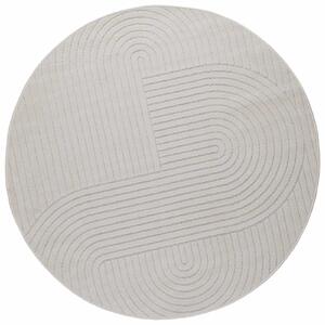 Kusové koberce Kulatý PALMERAS Krémová Ø 120 CM Polyester