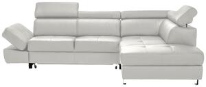 ROHOVÁ SEDAČKA, textil, kůže, světle šedá Celina Home - Sedací soupravy