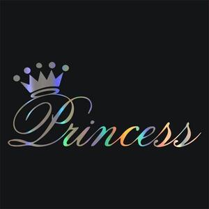 U Foťáka Samolepka na auto Princess nápis Barva: Černá